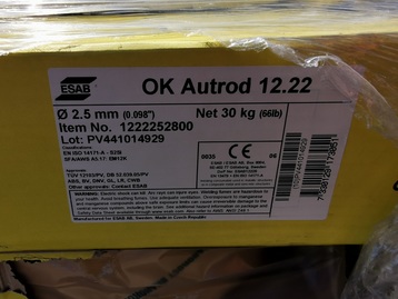 Svařovací drát pod tavidlo OK Autrod 12.22 průměr 2,5 mm